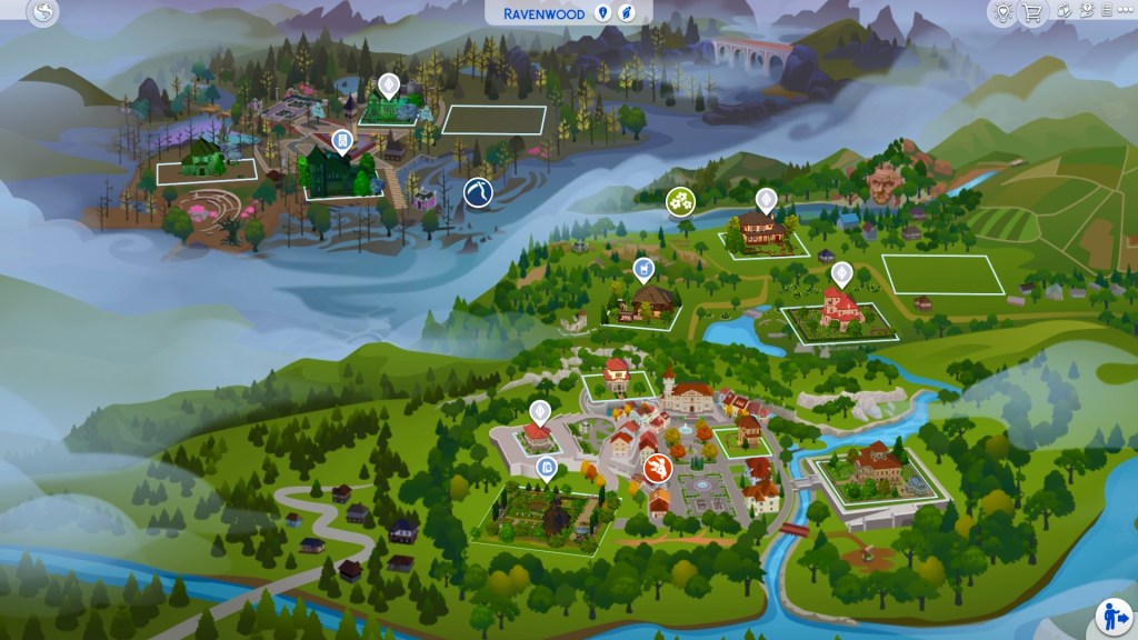 The Sims 4 Life & Death world, Ravenwood.