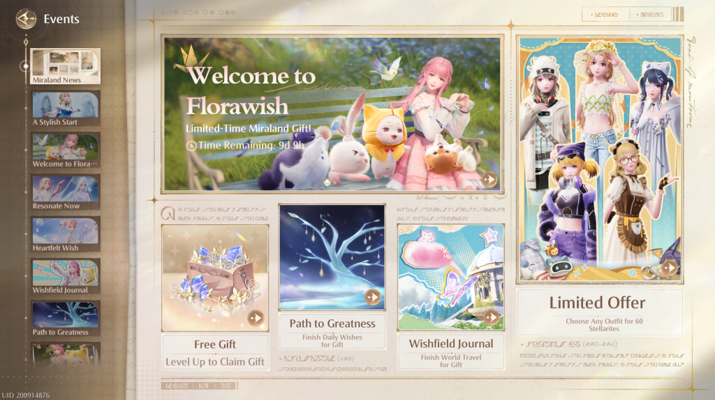 Infinity Nikki Events