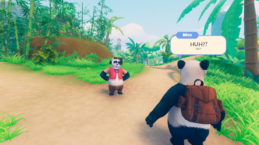 Mico and another Panda interacting in game